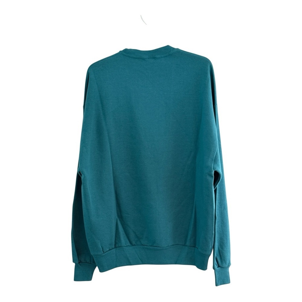 Vintage 80s Autumn Applique Sweatshirt Womens XL Scarecrow Pumpkin Granny Core - Picture 2 of 9